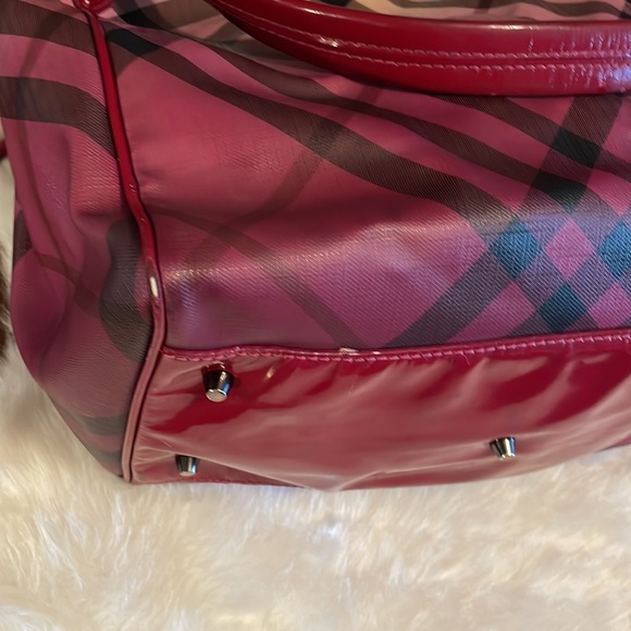Burberry Raspberry Gradient Supernova Check Bilmore Tote LIMITED EDITION - Picture 10 of 15